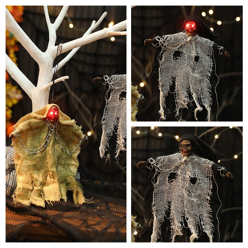 Halloween Hanging Ghost Iron Chain Glowing Skull Decorative | Other