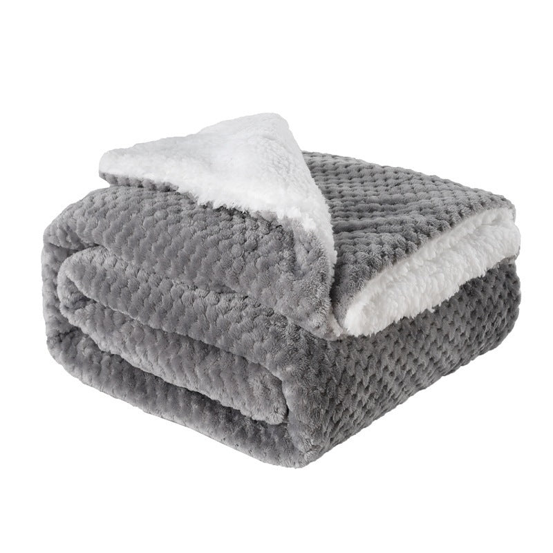 Thickened Flannel Lamb Wool Composite Double Blanket Leisure | Other