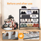 4-tier Shoe Rack With Grid Rack Wooden Rustic Foyer Shoe Rac | Other