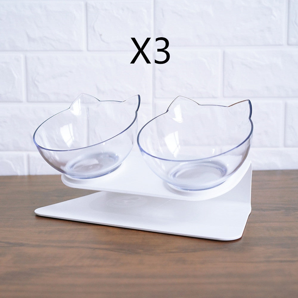 Non Slip Double Cat Bowl With Raised Stand Pet Food Cat Feed | Other