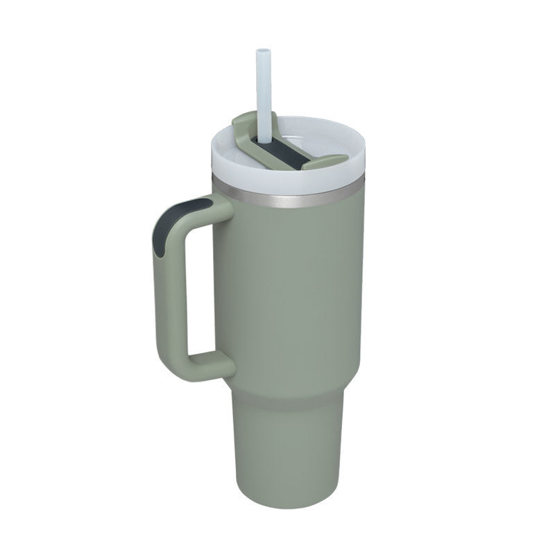 40 Oz Tumbler With Handle Straw Insulated, Stainless Steel S | Other
