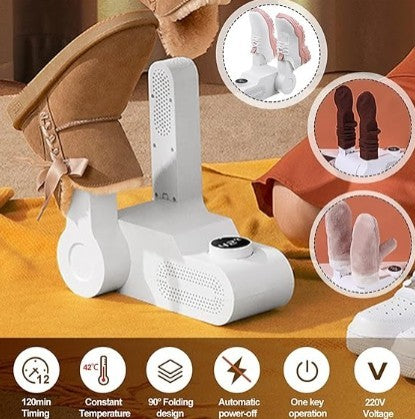 Multifunction Electric Shoe Dryer – Foldable, Constant Temperature Heating with Timer