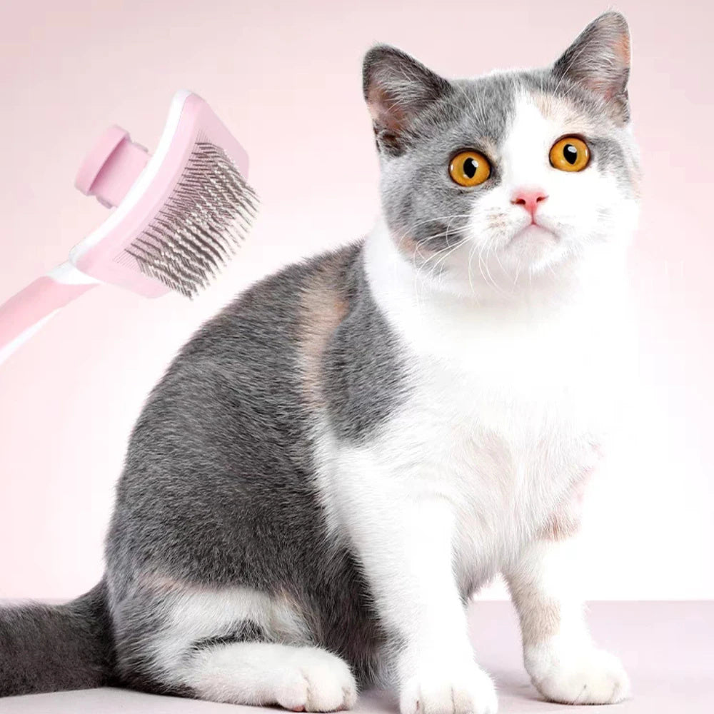 Self Cleaning Slicker Brush For Dogs, Cats Pets-one Click Cl | Other