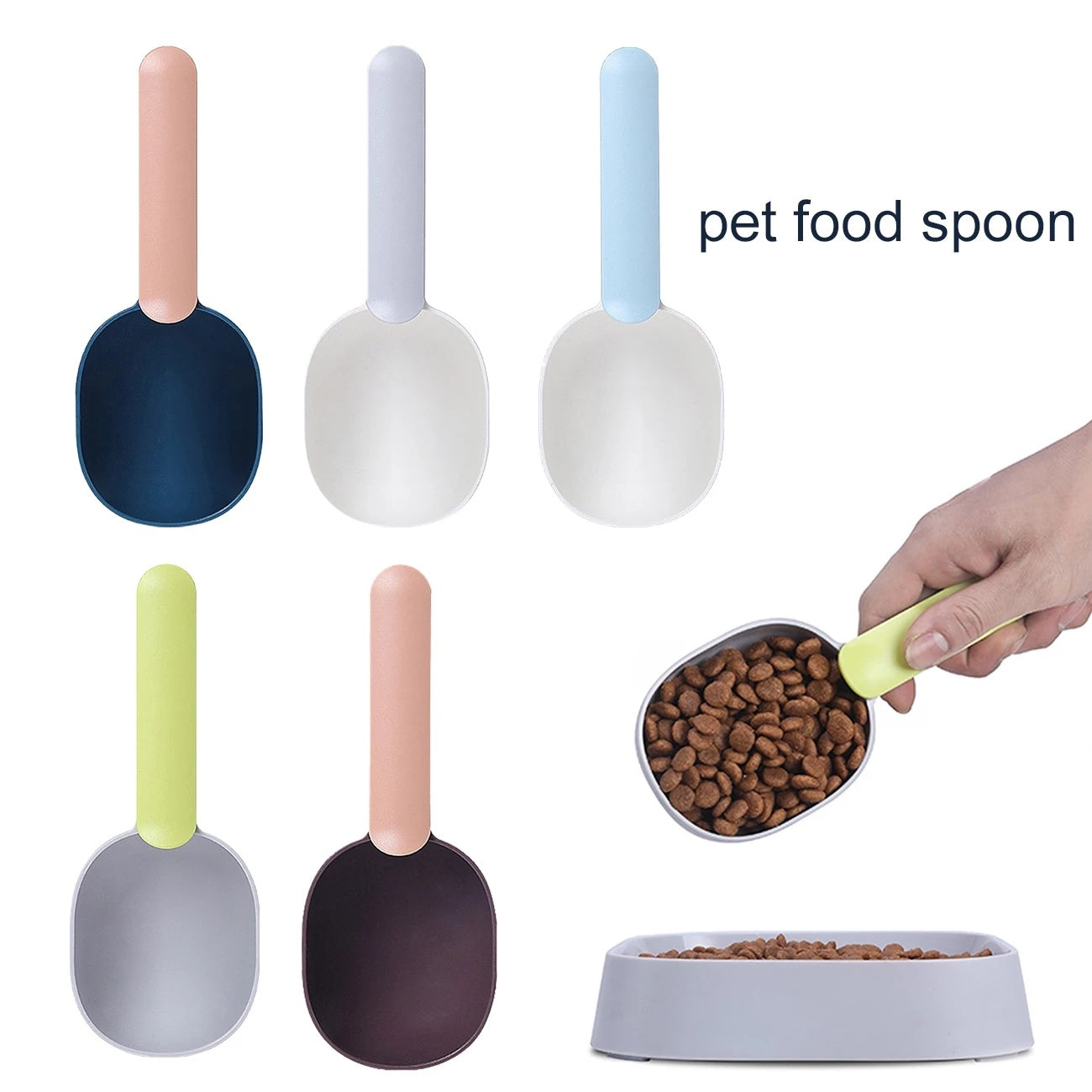Pet Food Scoop With Ergonomic Bag Clip Handle For Cats Puppi | Luggage & Bags