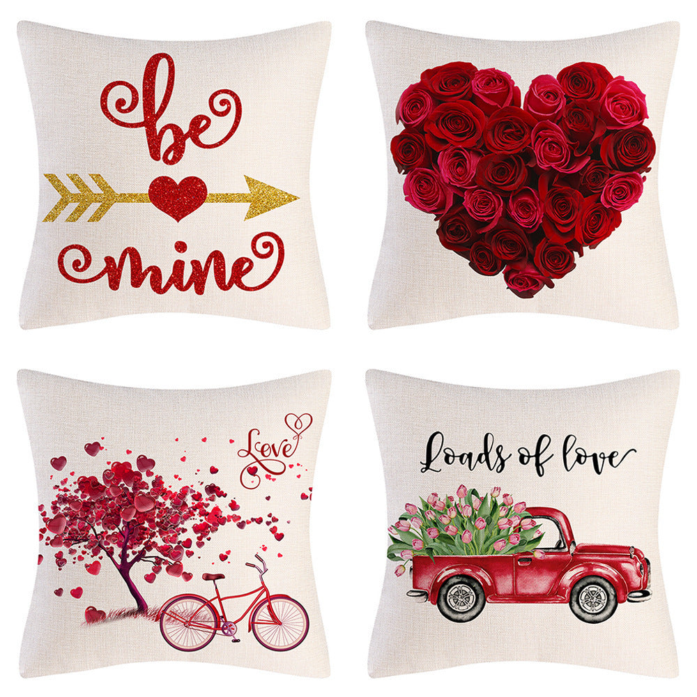 Valentine's Day Linen Pillowcase Holiday Gift | Other