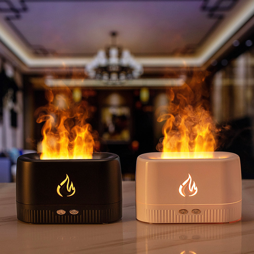 Flame Glow Aromatherapy Humidifier – 200ml Essential Oil Diffuser with Atmosphere Light