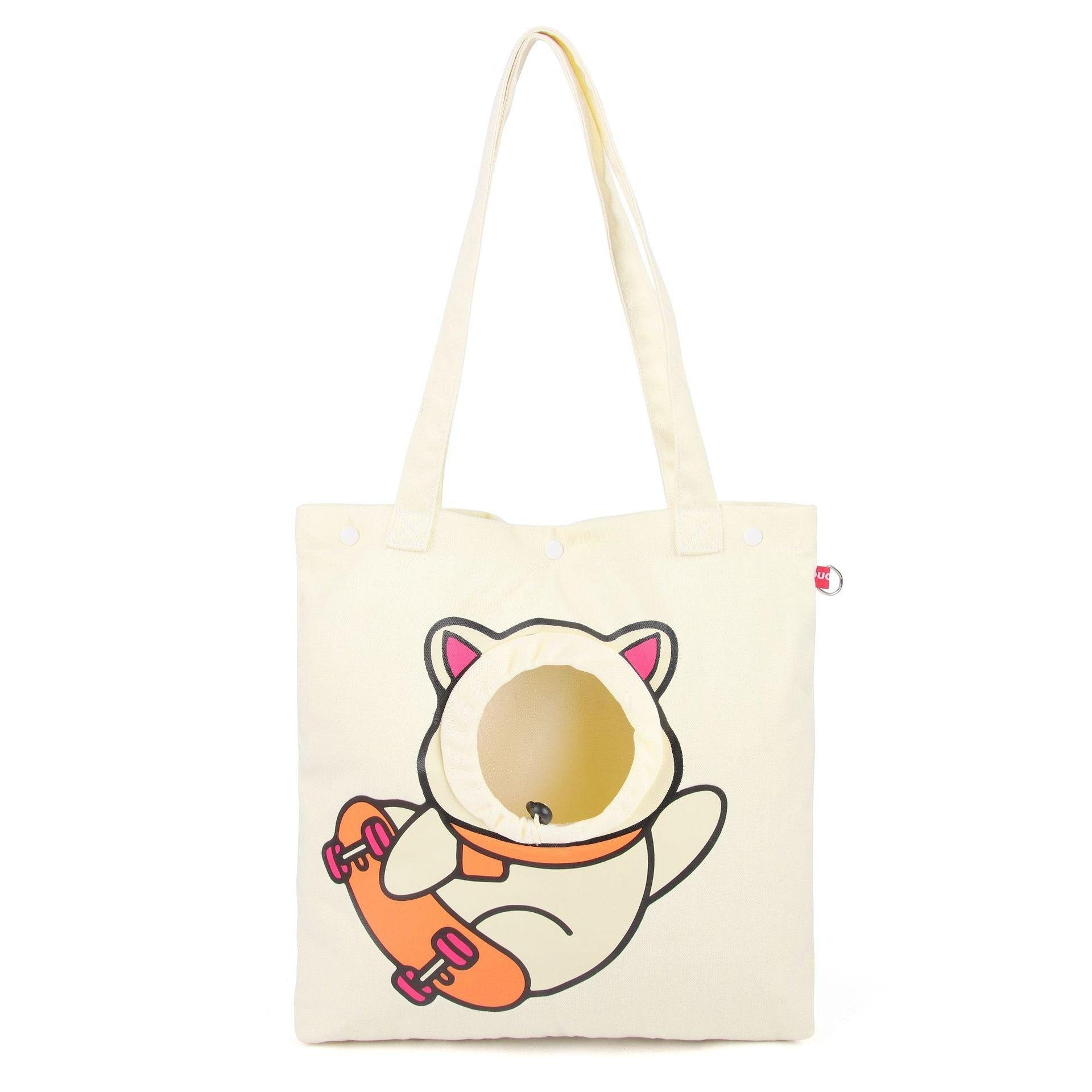 Pet Canvas Shoulder Bag, Cute Animal Shapedcat Carrier Canva | Luggage & Bags