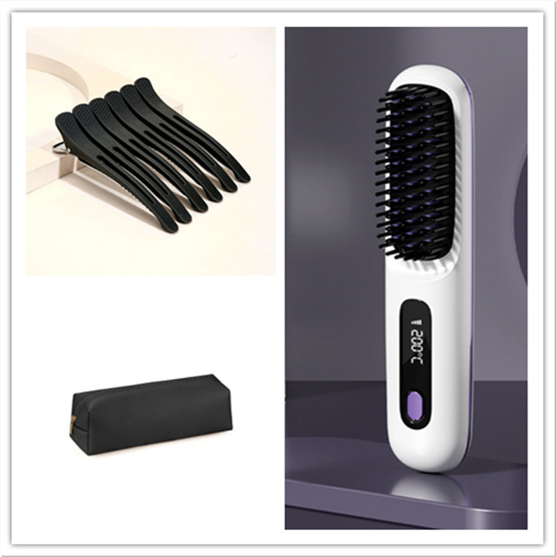 2 In 1 Straight Hair Comb Wireless Hair Straightener Brush H | Other