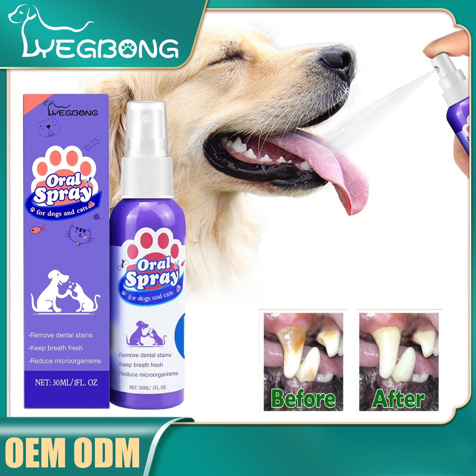 Cat And Dog Teeth Cleaning Spray To Remove Tooth Stains Fres | Other