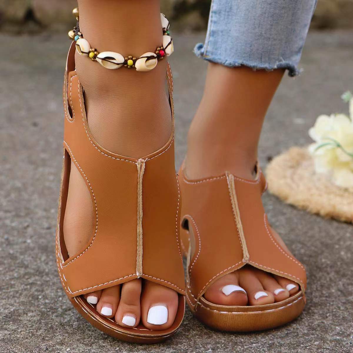 Summer Wedges Sandals With Elastic Band Design Casual Fi | Other