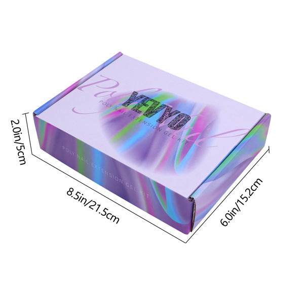 6 Pcs Polygel Nail Kits With Uv Light, Sliding Solution, Top | Other