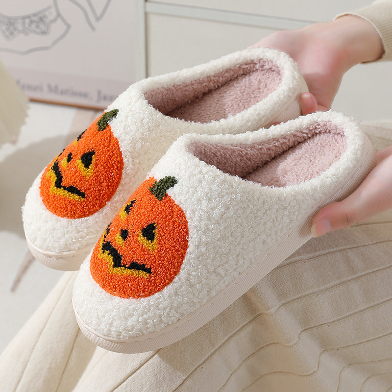 Halloween Pumpkin Cartoon Slippers Warm Winter Slippers Men | Other