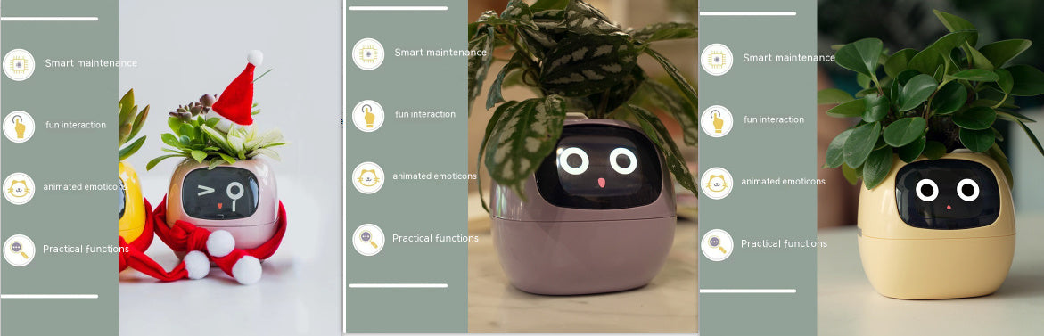 Smart Planter with AI Sensors – Interactive Plant Care with 49+ Expressions & Real-Time Monitoring