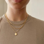 Vintage Geometric Metal Oval Pendant Necklace | Jewelry & Accessories