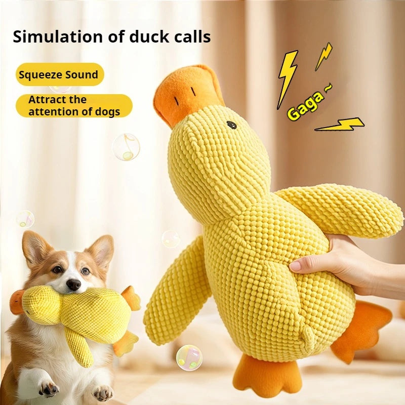 Pet Plush Toy Dog Calming Duck Stuffed Duck Toy Chew Toy Squ | Electronic Learning Toys