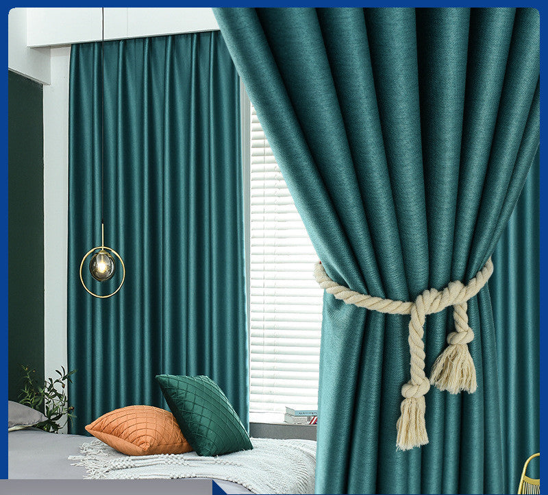 Thickening Double-sided Linen High Shading Jacquard Curtain | Other