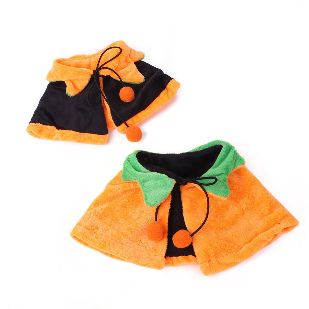 Halloween Pumpkin Double-sided Dog Cloak Cat Halloween Ornam | Other