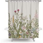 Color Floral Plant Shower Curtain Bathroom Curtain Polyester | Other