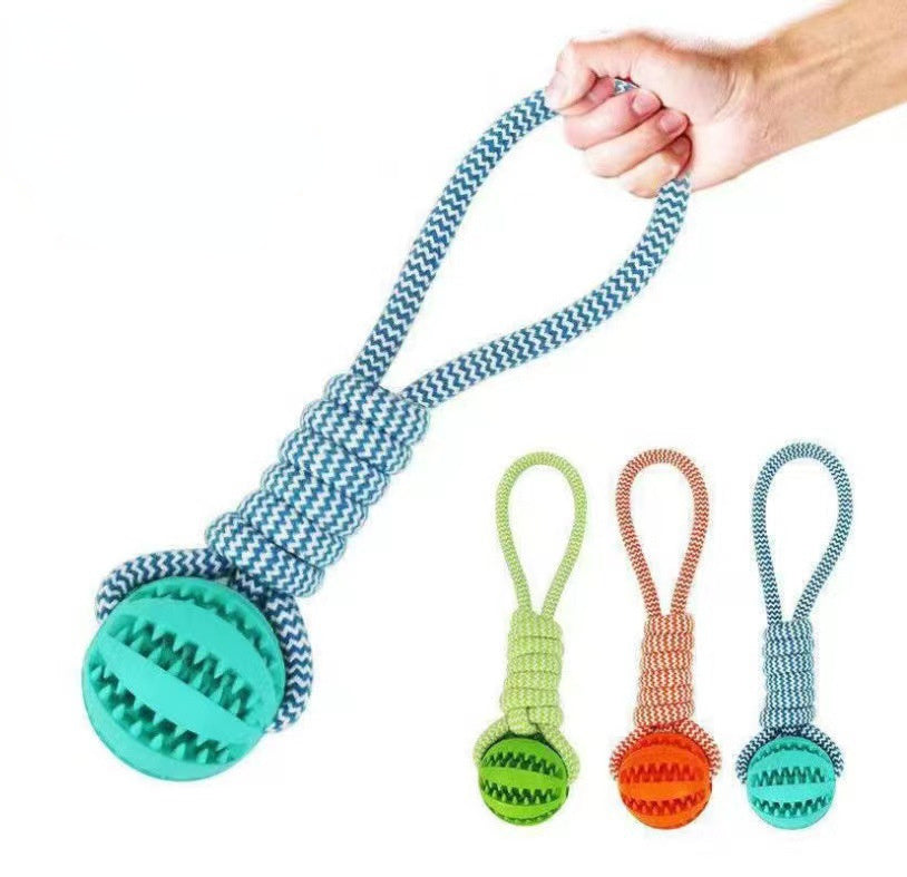 Dog Toy Treat Balls Interactive Hemp Rope Rubber Leaking Bal | Electronic Learning Toys
