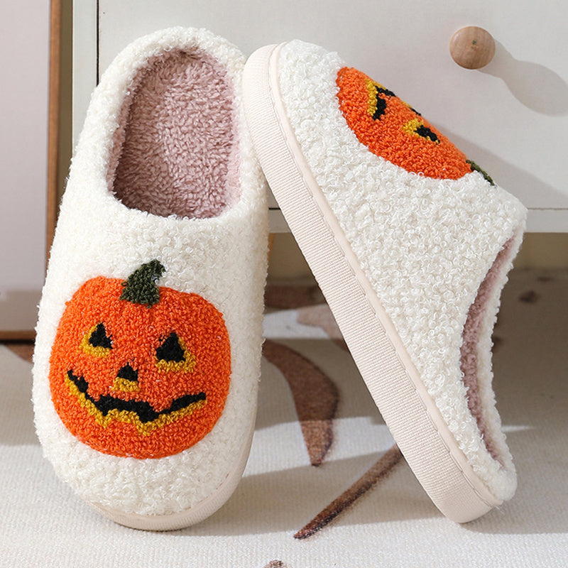Halloween Pumpkin Cartoon Slippers Warm Winter Slippers Men | Other