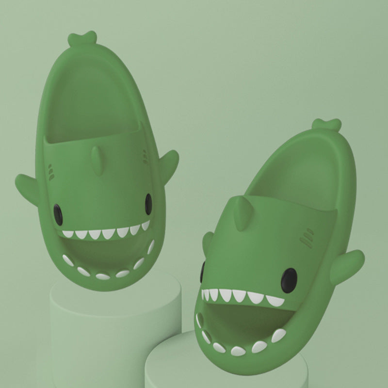 Adult's Slippers Indoor Outdoor Funny Shark Cartoon | Other