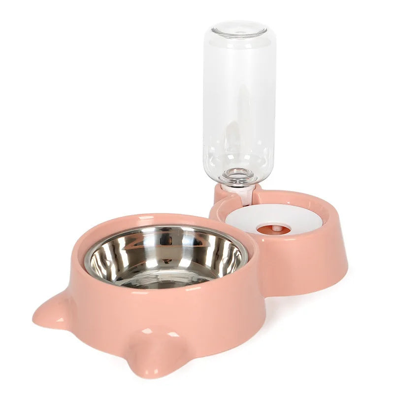 Pet Dog Cat Bowl Fountain Automatic Food Water Feeder Contai | Other