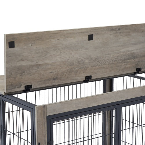Furniture Style Dog Cage Side Table With Wheels With Double | Home & Garden