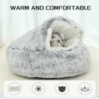 Luxurious Plush Round Cat Bed Cat Bed Round Soft Plush Burro | Other